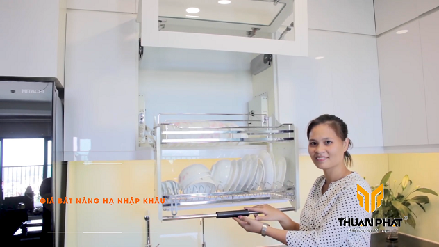Công trình tủ bếp Inox cánh Acrylic nhà anh Phong - CC.GAMMUDA, Yên Sở, Hoàng Mai, Hà Nội